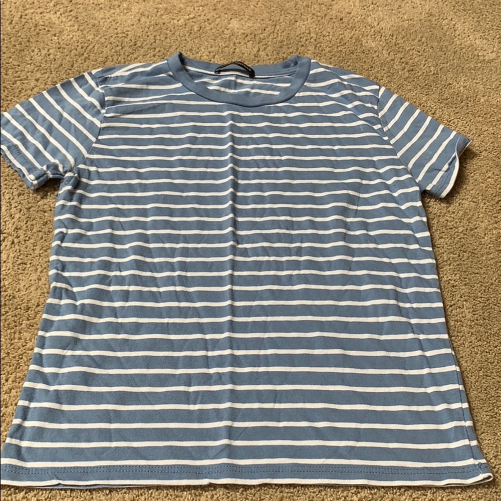 brandy melville blue/white striped top